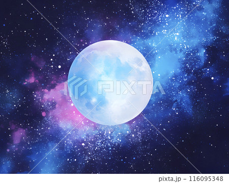 星空に浮かぶ月　満月 116095348
