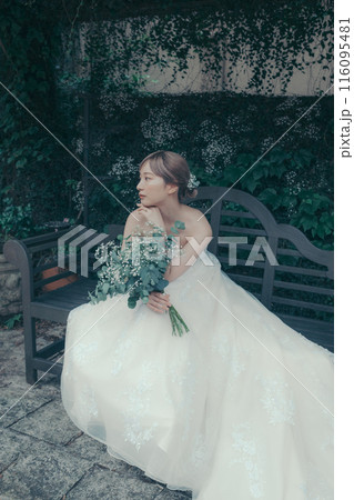ウエディングドレスを着た新婦 ウエディングドレスを着た新婦 116095481