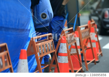 工事中の道路 工事中の道路 116095856