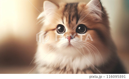 お家でこちらを見つめる猫 116095891