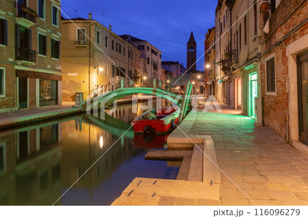 Typical Venetian canal in Venice, Italy Typical Venetian canal in Venice, Italy 116096279
