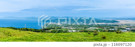 新緑の牧場の里あづま パノラマ【長崎県雲仙市】 新緑の牧場の里あづま パノラマ【長崎県雲仙市】 116097120