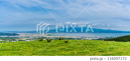 新緑の牧場の里あづま　パノラマ【長崎県雲仙市】 116097172