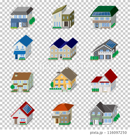 家の立体ベクターイラスト. 116097250