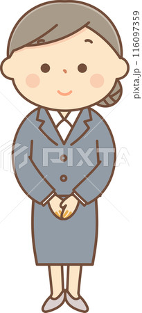 スーツ姿の女性の全身 116097359