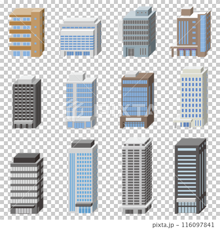 3D vector illustration of a building. 116097841