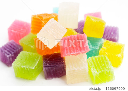 Colorful crispy jelly. Thai sweet dessert 116097900