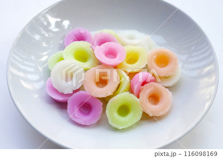 Floral rice cakes (Kanom Nam Dok Mai) Thai dessert Floral rice cakes (Kanom Nam Dok Mai) Thai dessert 116098169