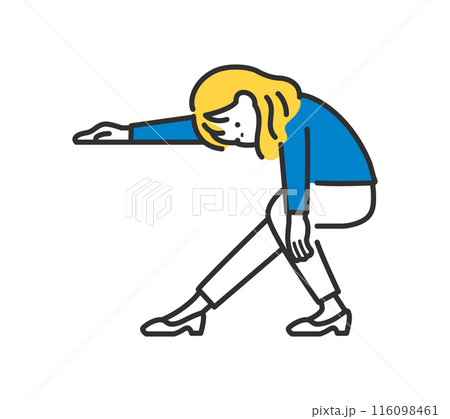 無気力な女性のイラスト 116098461