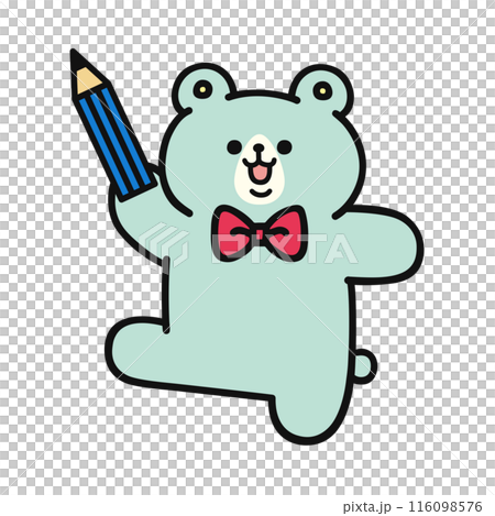 拿著鉛筆的熊 116098576