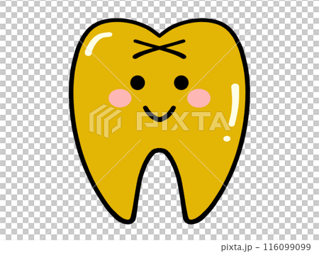 Gold tooth character illustration material Gold tooth character illustration material 116099099