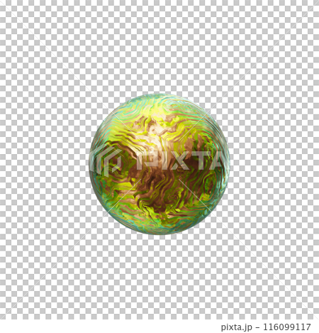 D abstract art with surreal 3D organic balls. in a smooth and soft wave-like bio form in an aluminium-metal material, transparent background 116099117