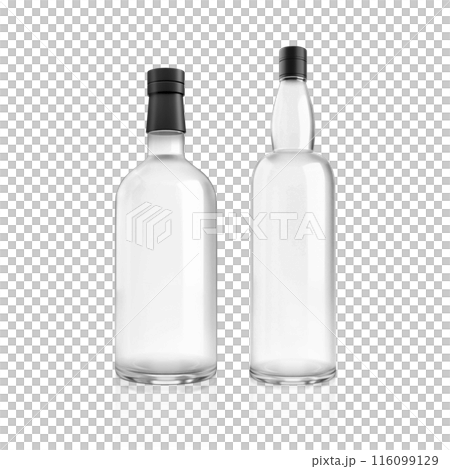 a bottle of alcohol, transparent background 116099129