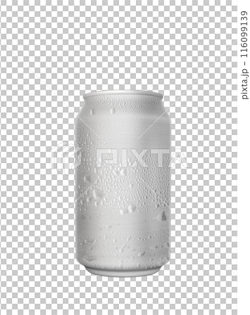 Aluminum can with water droplets isolated. transparent background Aluminum can with water droplets isolated. transparent background 116099139