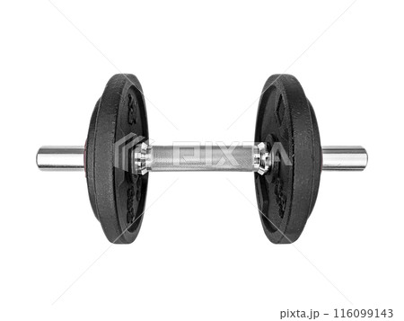black dumbbell, transparent background 116099143
