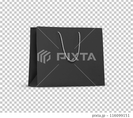 black paper bag, transparent background black paper bag, transparent background 116099151