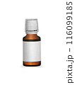Brown medicine bottle with label. transparent background 116099185