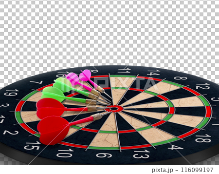 Darts with dartboard. transparent background 116099197