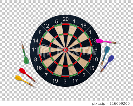 Darts with dartboard. transparent background 116099200