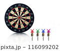 Darts with dartboard. transparent background 116099202
