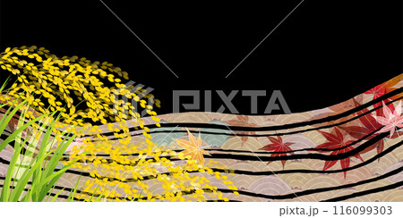 稲 秋 田舎 風景 背景 稲 秋 田舎 風景 背景 116099303