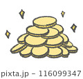 積まれたコイン 116099347