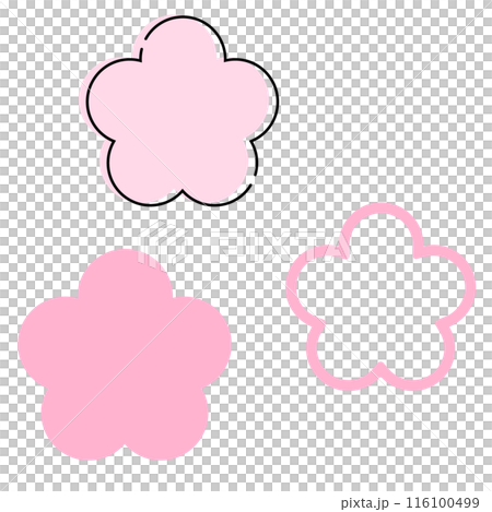 Simple cherry blossom icon set 116100499