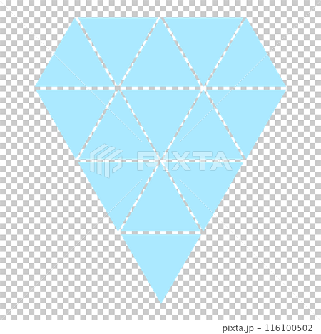 帶有藍色寶石插圖的幾何圖案 116100502