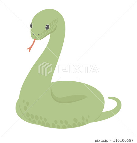 緑色のヘビのイラスト 緑色のヘビのイラスト 116100587