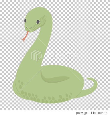 緑色のヘビのイラスト 緑色のヘビのイラスト 116100587