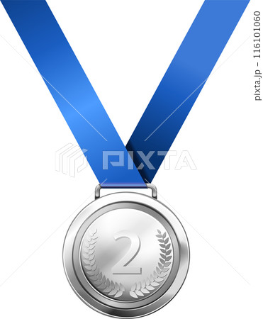 Silver Medal with Blue Ribbon 116101060