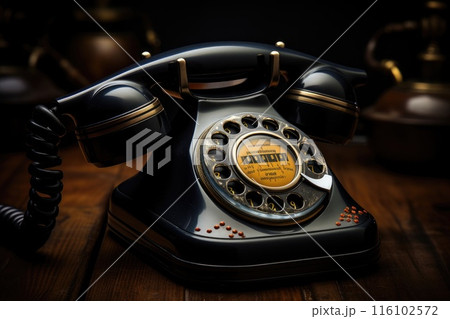 Retro rotary dial telephone. 116102572