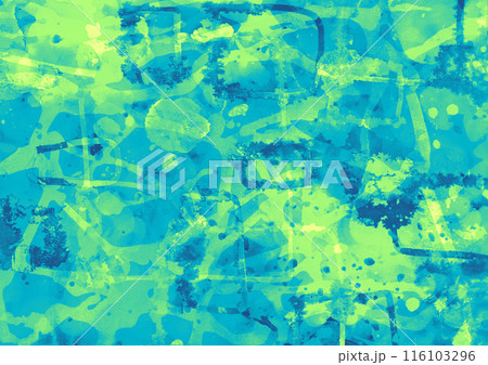 鮮やかな緑の水彩風テクスチャ背景 116103296