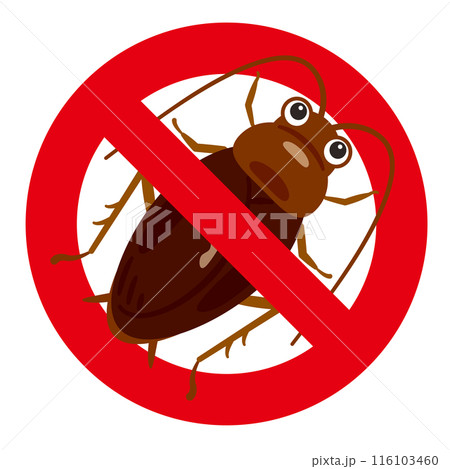 ゴキブリの禁止マーク 116103460
