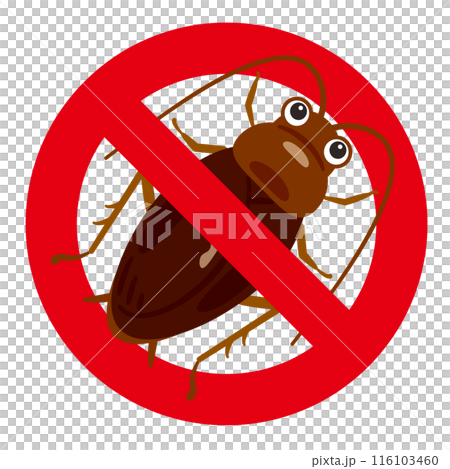 ゴキブリの禁止マーク 116103460