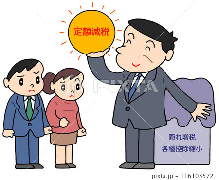 社会問題 - 定額減税・減税アピール・隠れ増税・政治不信 116103572