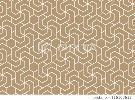 Abstract geometric pattern. A seamless vector background. White and beige ornament. Graphic modern pattern. Simple lattice graphic design 116103618