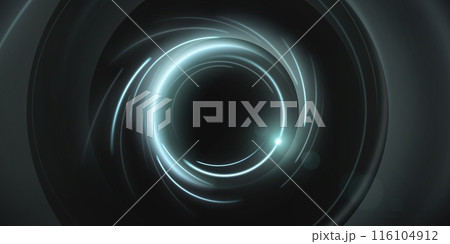 Abstract light circle with motion and glow effect. 116104912