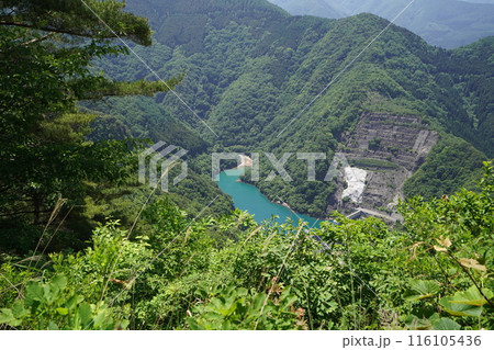 須坂市から五味池破風高原自然園に向かう車道から見える豊丘ダム 2024年6月15日 須坂市から五味池破風高原自然園に向かう車道から見える豊丘ダム 2024年6月15日 116105436