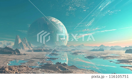 鮮やかな地球　AI生成素材 116105751