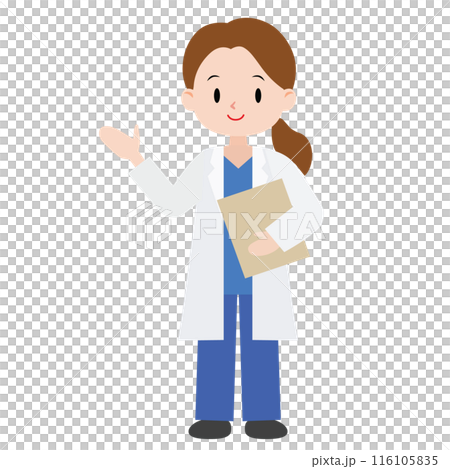 Illustration of a female doctor Illustration of a female doctor 116105835