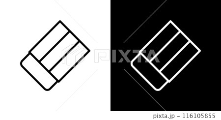 シンプルな消しゴムのラインアイコン 116105855