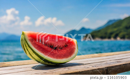 夏といえば海、夏といえばスイカ! 夏といえば海、夏といえばスイカ! 116105903