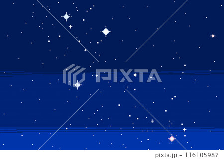 ドット絵 夏の星空 116105987