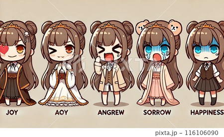 感情豊かなプリンセスキャラクター 感情豊かなプリンセスキャラクター 116106090