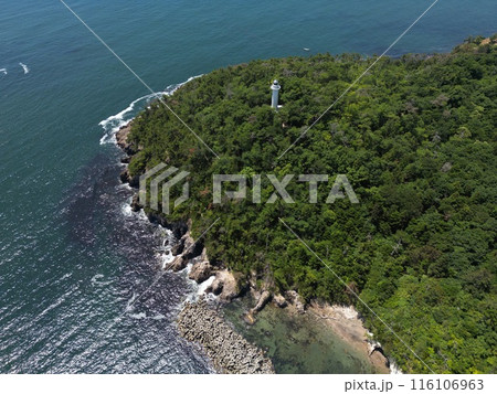 宮城　七ヶ浜　花淵灯台（ドローン空撮） 116106963
