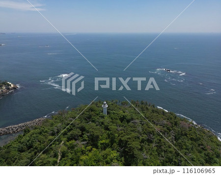 宮城　七ヶ浜　花淵灯台（ドローン空撮） 116106965