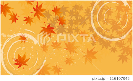 秋の紅葉和風背景 116107043