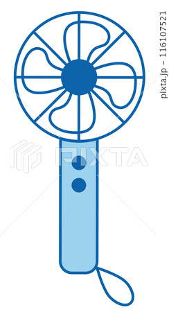 イラスト素材 ハンディファン 小型扇風機 イラスト素材 ハンディファン 小型扇風機 116107521