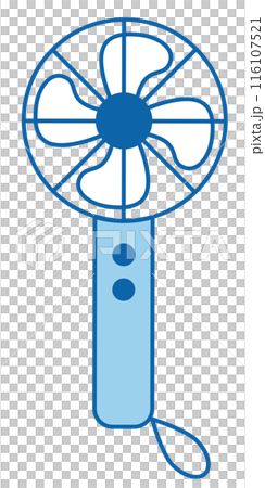 イラスト素材 ハンディファン 小型扇風機 イラスト素材 ハンディファン 小型扇風機 116107521